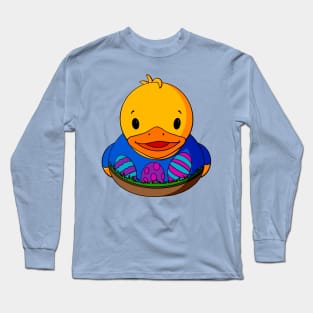 Easter Ugly Sweater Rubber Duck Long Sleeve T-Shirt